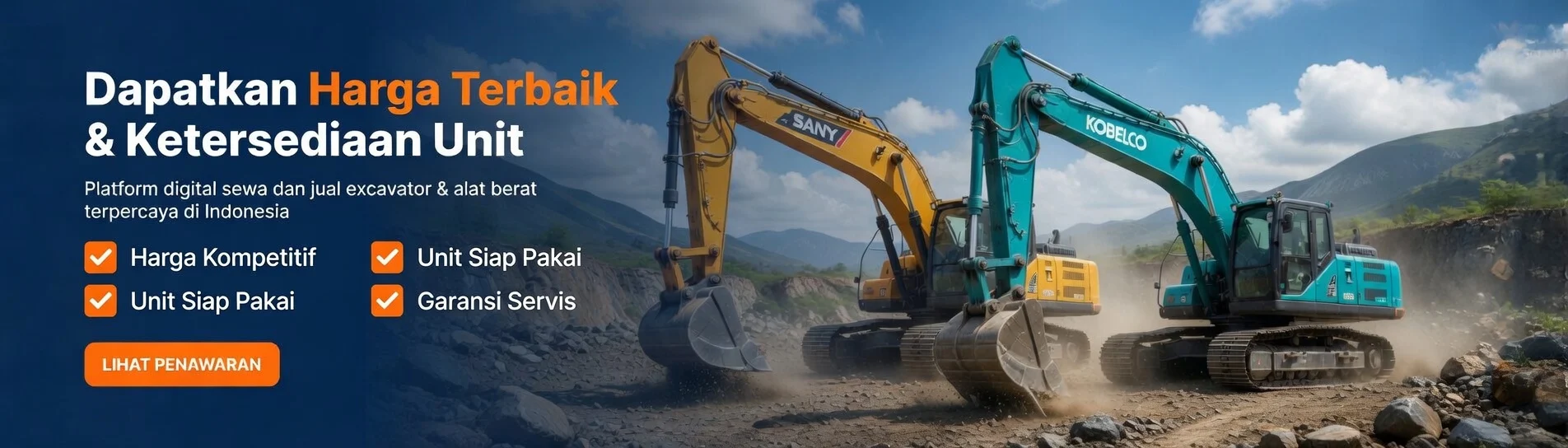 EXCAMOBILE RENTAL EXCAVATOR - SEWA EXCAVATOR - SEWA ALAT BERAT - RENTAL ALAT BERAT